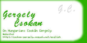 gergely csokan business card